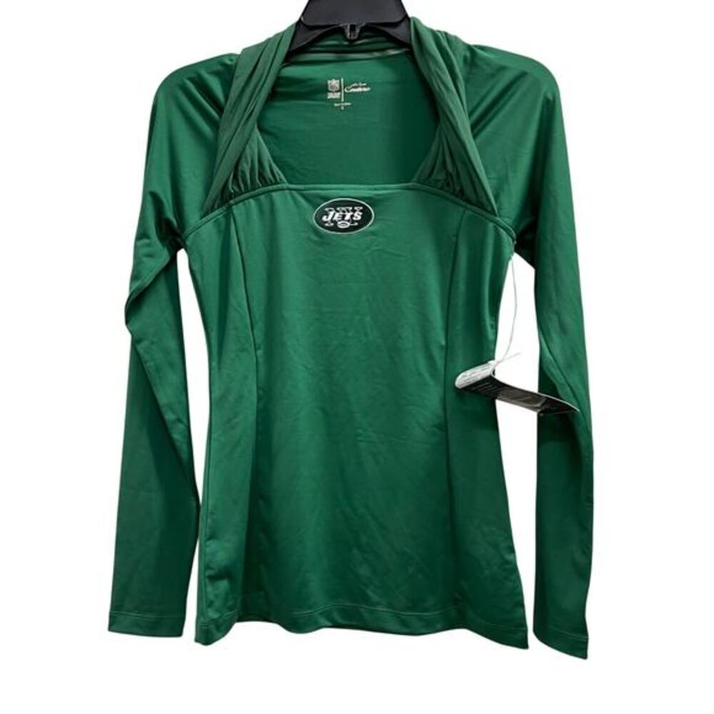 NY JETS Green NFL football Couture long sleeve embroidered mesh NWT SZ